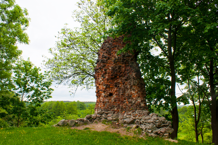 Ruiny Zamku w Drawnie. pozostałość po zamku wybudowanym przez braci Wedlów w roku 1296