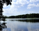 Zdjęcie przedstawia widok na rezerwat Czapli Ostrów                                                                                                                                                     