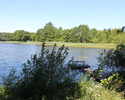 Jezioro Kołczewo - pomost rybacki.                                                                                                                                                                      