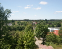Na zdjęciu widać panoramę miasta od strony stadionu sportowego.                                                                                                                                         