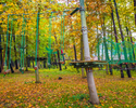 Zdjęcie przedstawia tereny Parku Linowego Tukan w Mielnie.                                                                                                                                              
