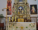 Zdjęcie przedstawia ołtarz główny w kościele pw. Przemienienia Pańskiego w Żukowie.                                                                                                                     