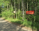 Zdjęcie przedstawia dojście do rezerwatu 'Sieciemińskie rosiczki'.                                                                                                                                      