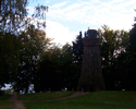 Widok na wieżę w Szczecinku.                                                                                                                                                                            