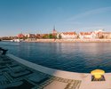 Szczecin - Wyspa Łasztownia, Nabrzeże Celne, widok na Odrę i Nabrzeże Wieleckie