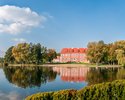 Szczecinek - Widok z parku na jezioro i zamek