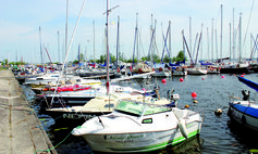 Der Hafen des Yachtclubs des AZS Szczecin
